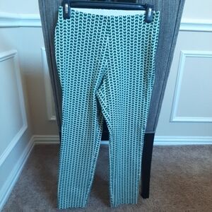 A New Day Green and White Patterned Pants